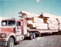 Hauling a house package 1969